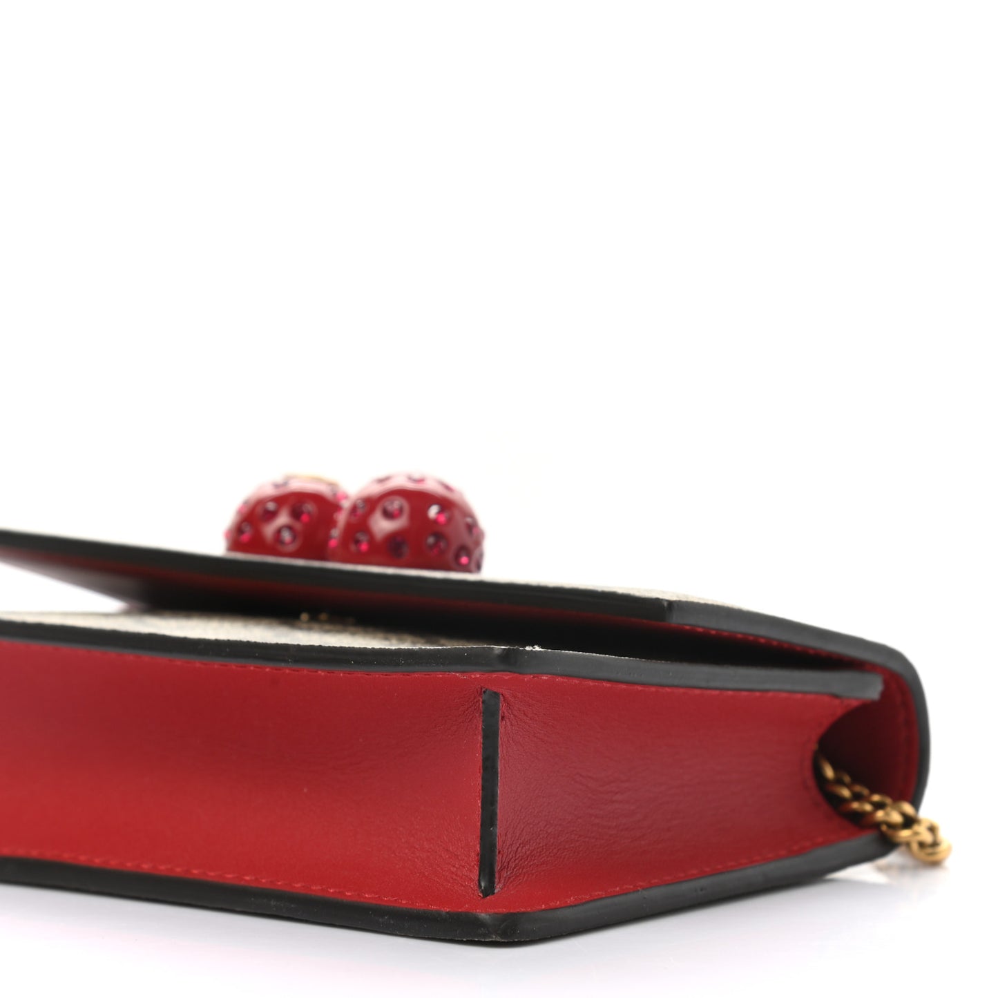 GG Supreme Monogram Mini Cherry Chain Bag