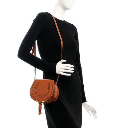 Chloe Calfskin Mini Marcie Round Crossbody Bag Tan 2 of 7