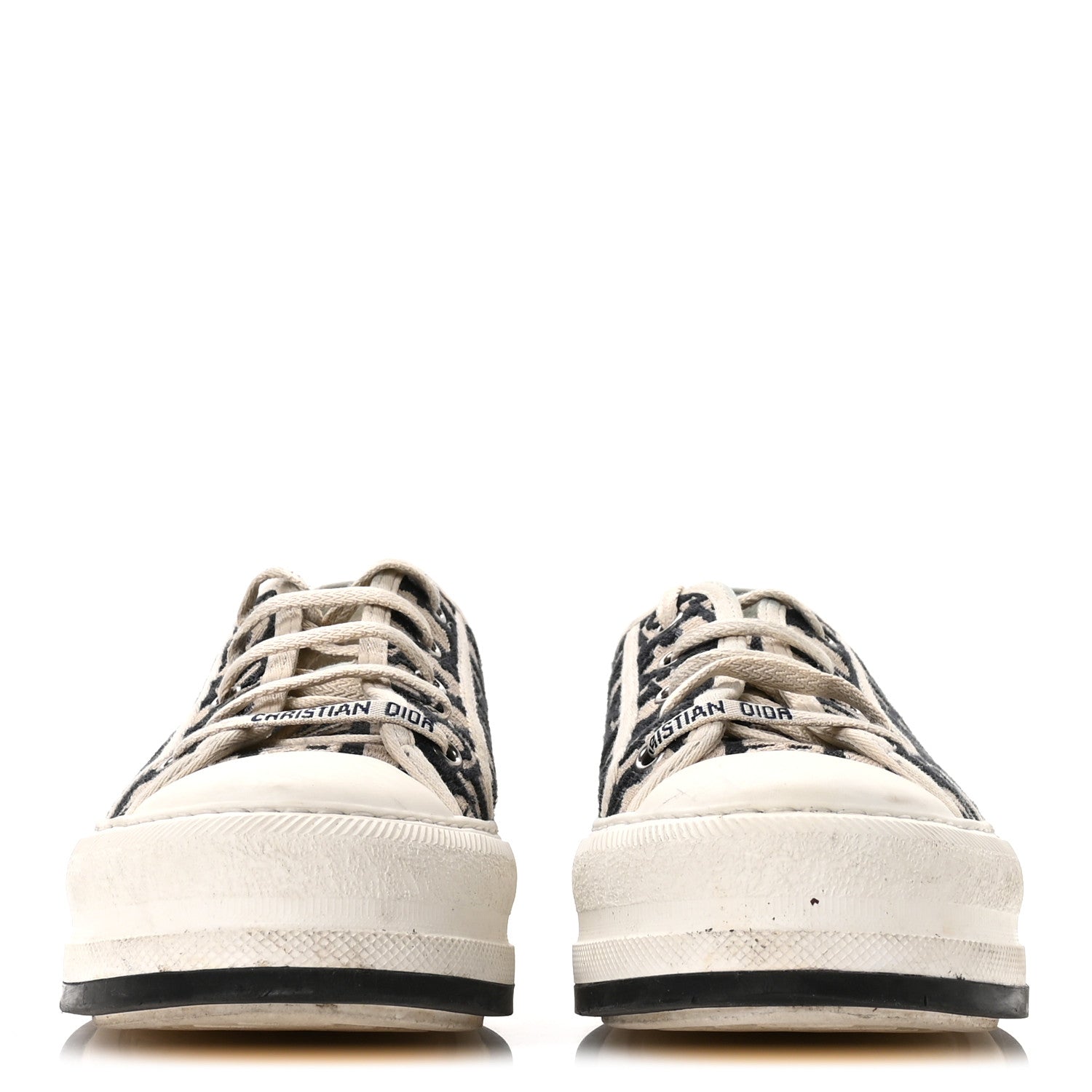 Christian Dior Canvas Oblique Walk 'N' Dior Platform Sneakers 37 Deep Blue 3 of 8