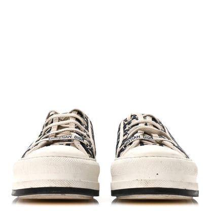 Christian Dior Canvas Oblique Walk 'N' Dior Platform Sneakers 37 Deep Blue 3 of 8