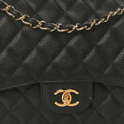 Chanel Caviar Quilted Jumbo Double Flap Black 8 of 13