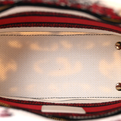 Christian Dior Canvas Le Coeur En Fleurs Embroidered Medium Lady D-Lite White Multicolor 5 of 12
