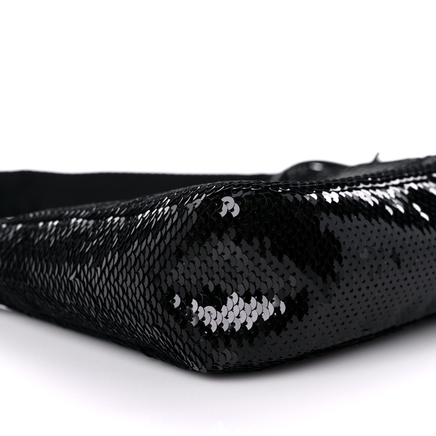 Prada Paillettes Sequin Mini Re-Edition 2000 Bag Black White 8 of 10