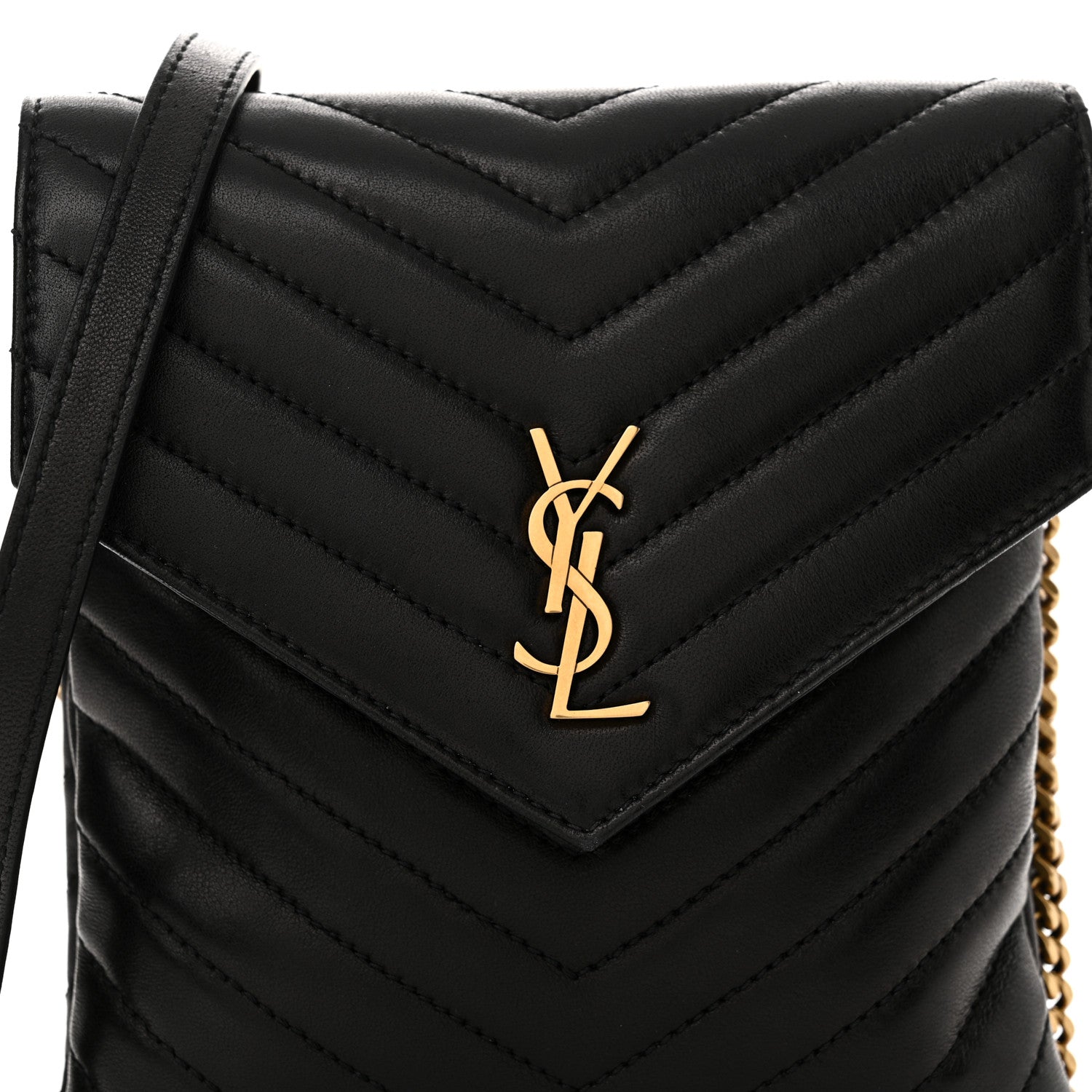 Saint Laurent Lambskin Quilted Double Flap Bag Black 9 of 11