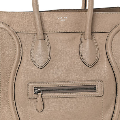 Celine Drummed Calfskin Mini Luggage Dune 7 of 10