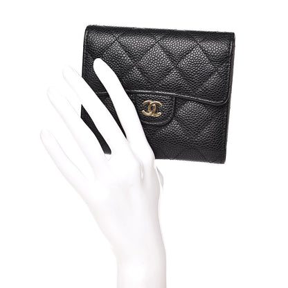 Chanel Caviar Quilted Compact Flap Wallet Black 2 of 10