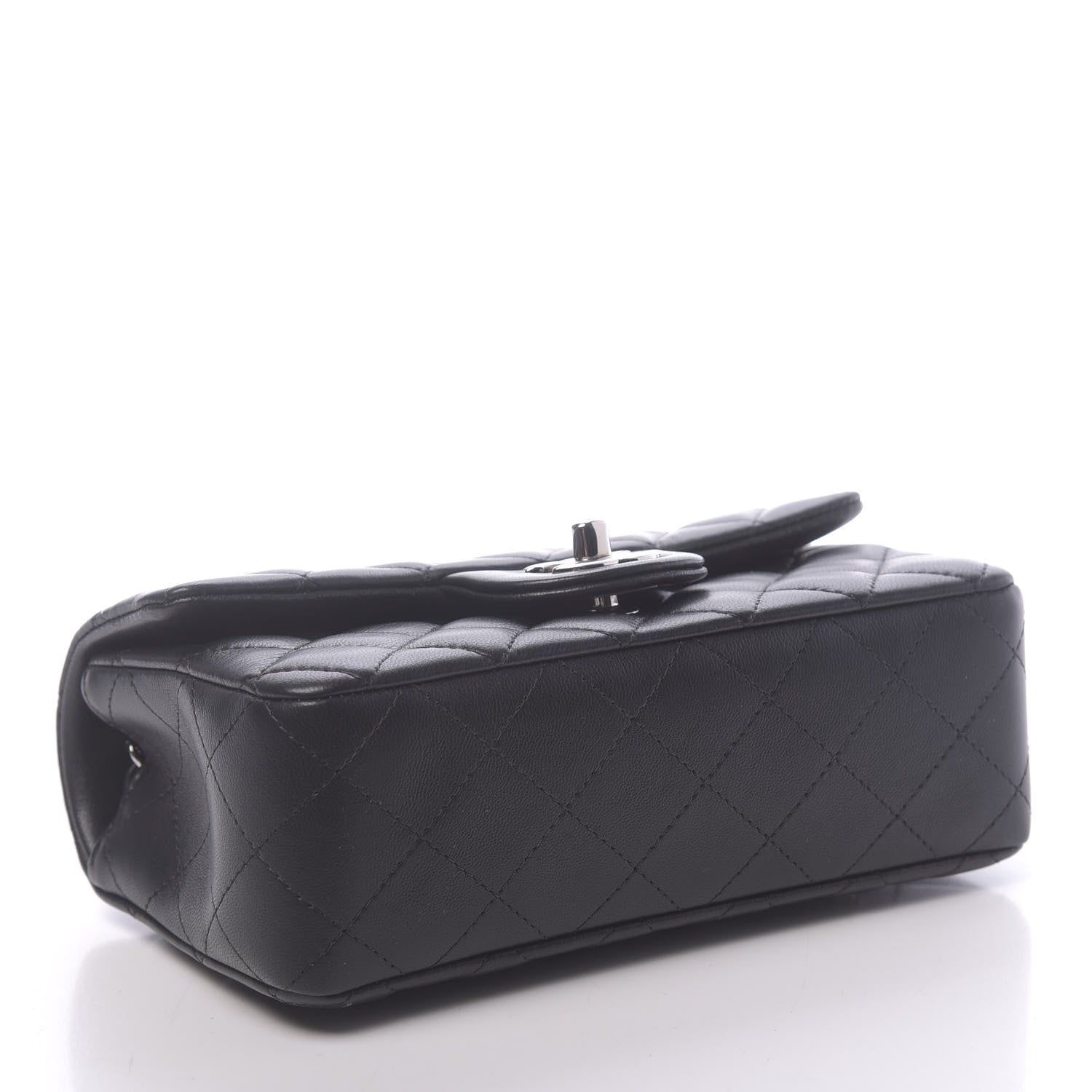 Chanel Lambskin Quilted Mini Rectangular Flap Black 4 of 11