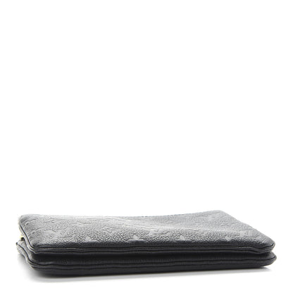 Louis Vuitton Empreinte Double Zip Pochette Black 4 of 9