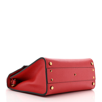 Valentino Garavani Grainy Calfskin Small VSling Top Handle Bag Rouge Pur Cerise 4 of 9