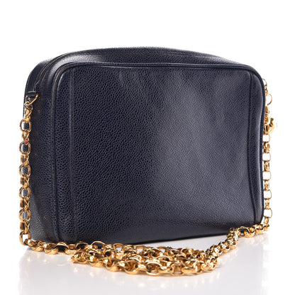 Chanel Caviar CC Camera Case Navy 3 of 10