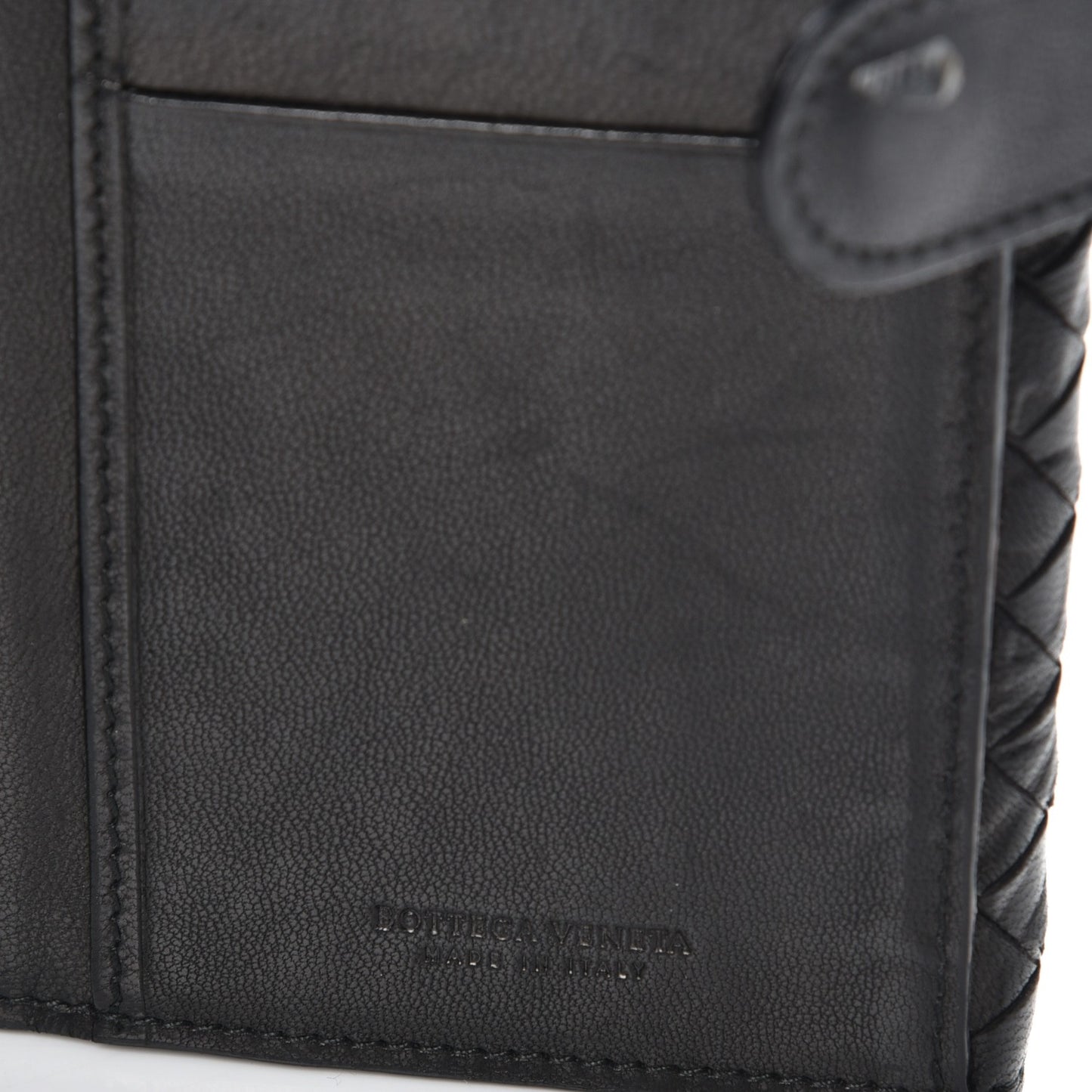 Nappa Intrecciato Embossed Continental Wallet Nero Black