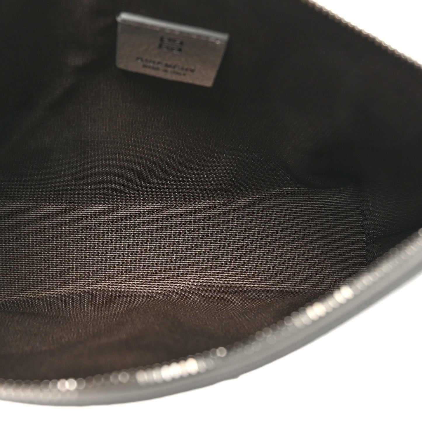Metallic Calfskin 4G Liquid Pouch Silver