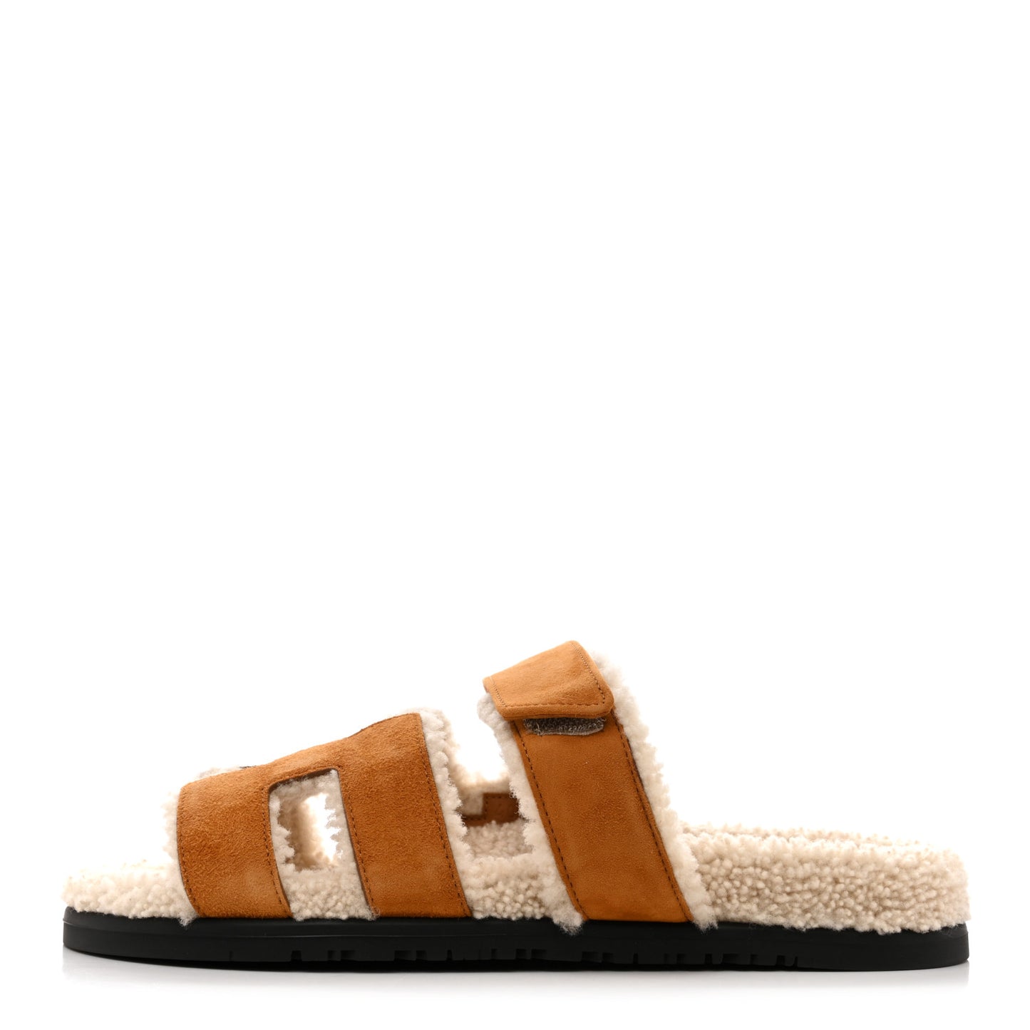 Suede Goatskin Woolskin Womens Chypre Sandals 40 Naturel Ecru