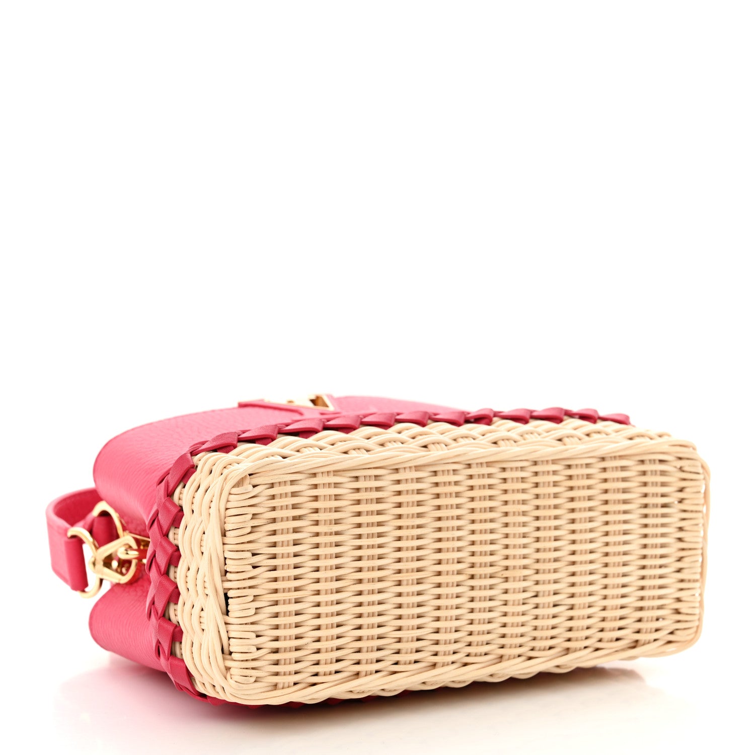 Louis Vuitton Rattan Taurillon Capucines Mini Magenta 4 of 8