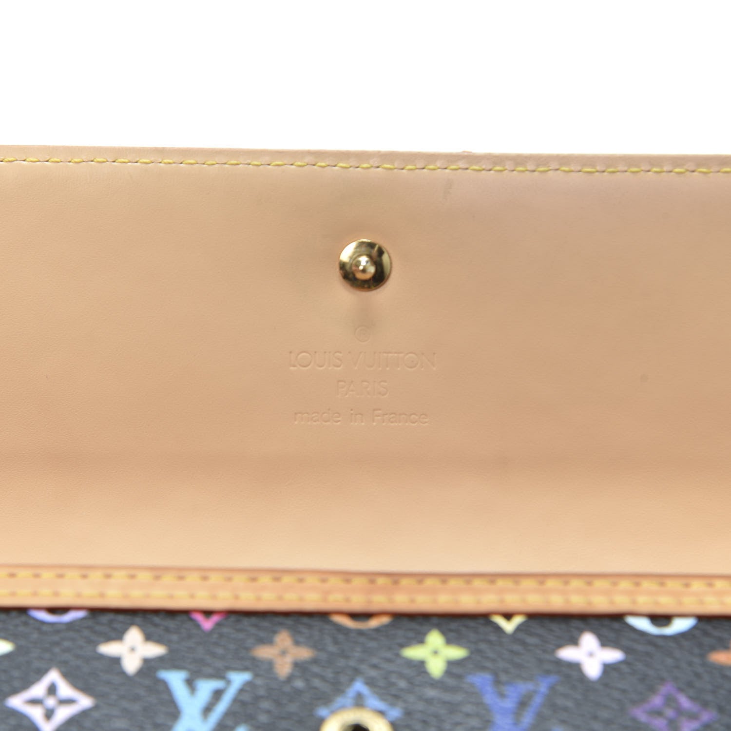 Louis Vuitton Monogram Multicolor Porte Tresor International Wallet Black 9 of 10