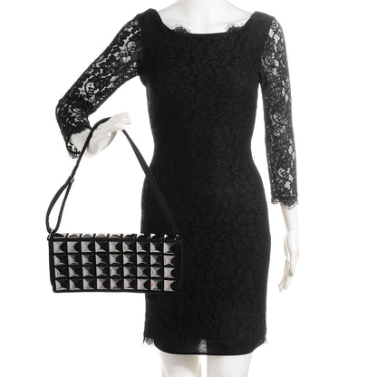Chanel Jersey CC Pyramid Stud Flap Black 2 of 7