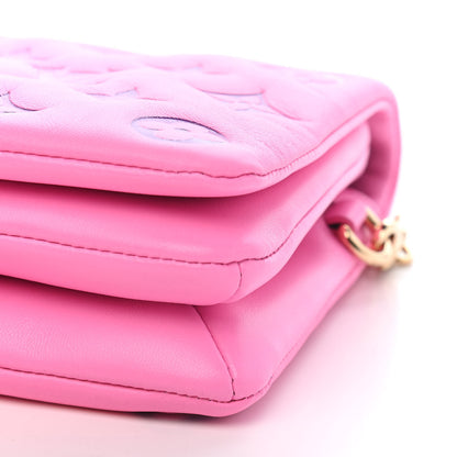 Louis Vuitton Lambskin Embossed Monogram Vuittamins Pochette Coussin Rose Violet 8 of 9
