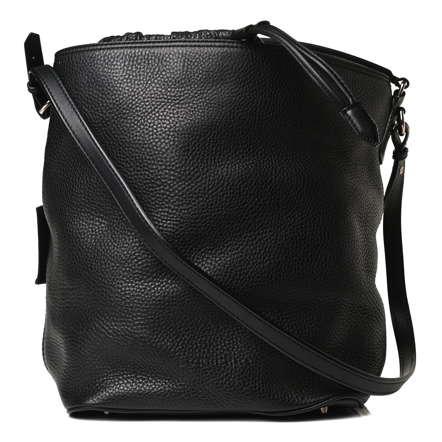 Burberry Grainy Calfskin Medium Check Ashby Hobo Black 1 of 13