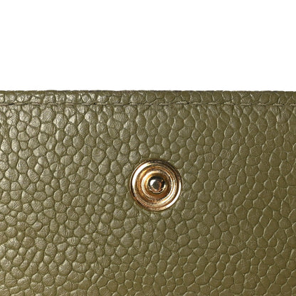 Chanel Caviar Quilted Boy Wallet On Chain WOC Light Green 11 of 11