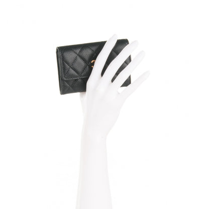 Chanel Caviar Quilted Flap Card Holder Black 2 of 7
