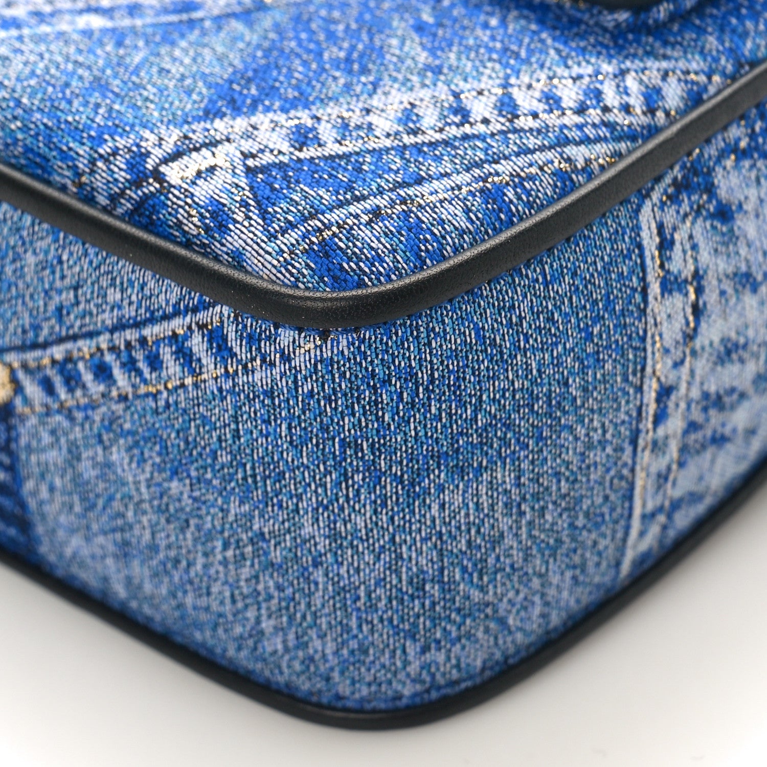 Fendi X VERSACE Denim Fendace Patchwork Baguette Blue 8 of 8