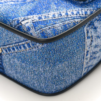 Fendi X VERSACE Denim Fendace Patchwork Baguette Blue 8 of 8