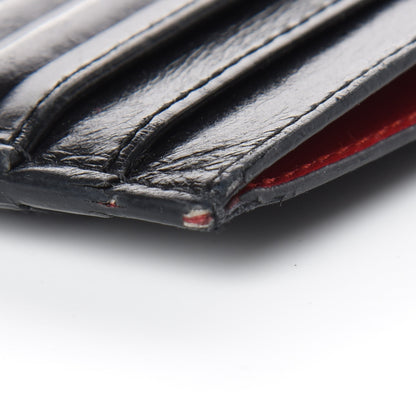 Saint Laurent Ribbed Calfskin Opium Monogram Credit Card Case Black 11 of 12