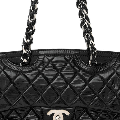 Chanel Patent Quilted Day Glo Flap Bag Black 9 of 11
