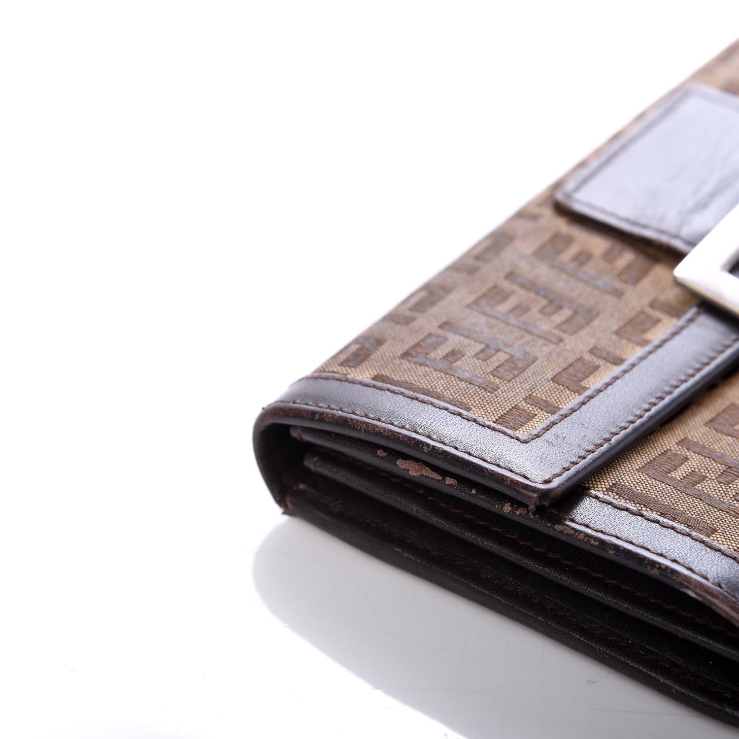 Fendi Zucchino Forever Continental Wallet Brown 10 of 11