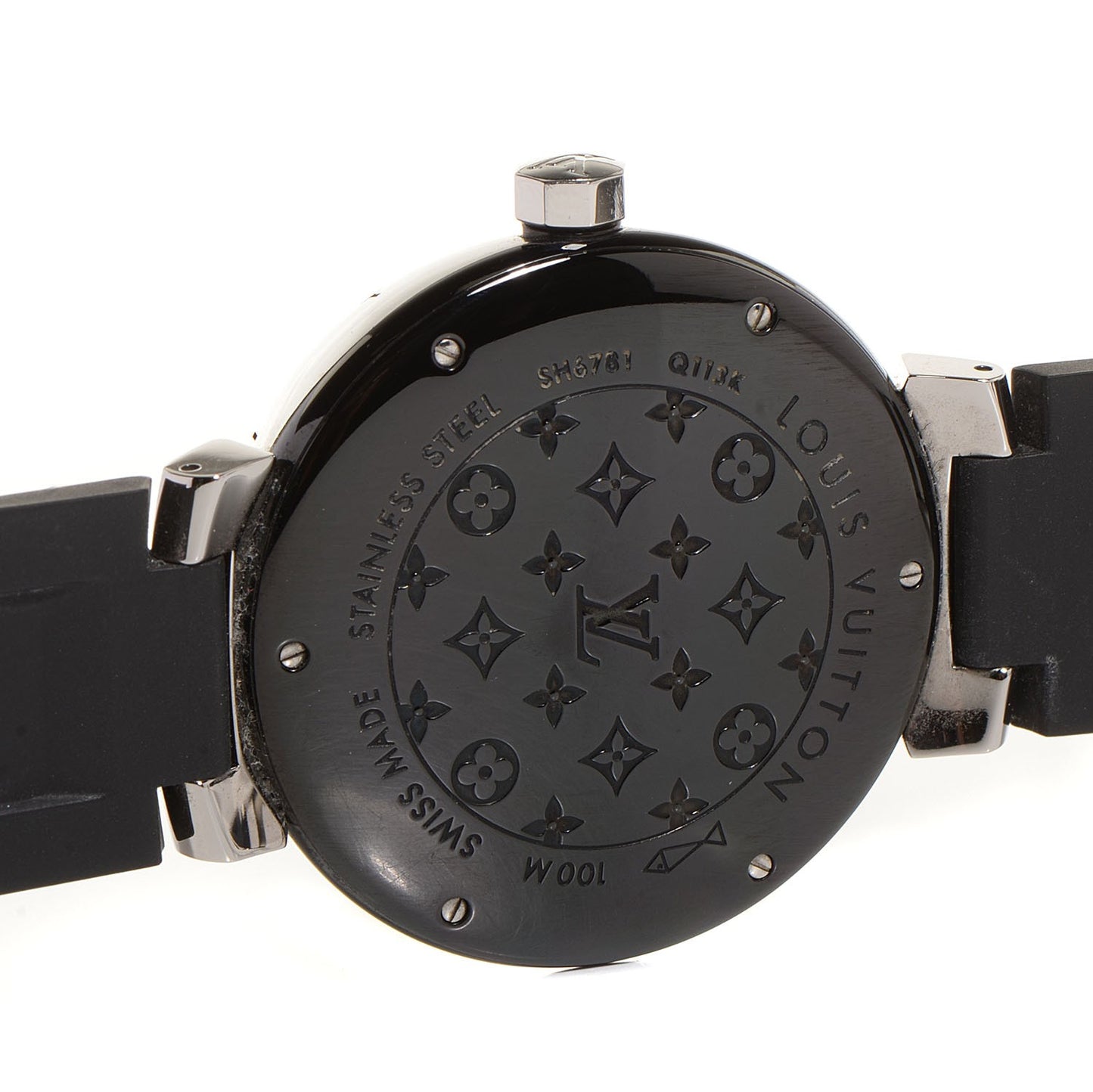 PVD Stainless Steel Rubber 41mm Tambour GMT Automatic Watch Black