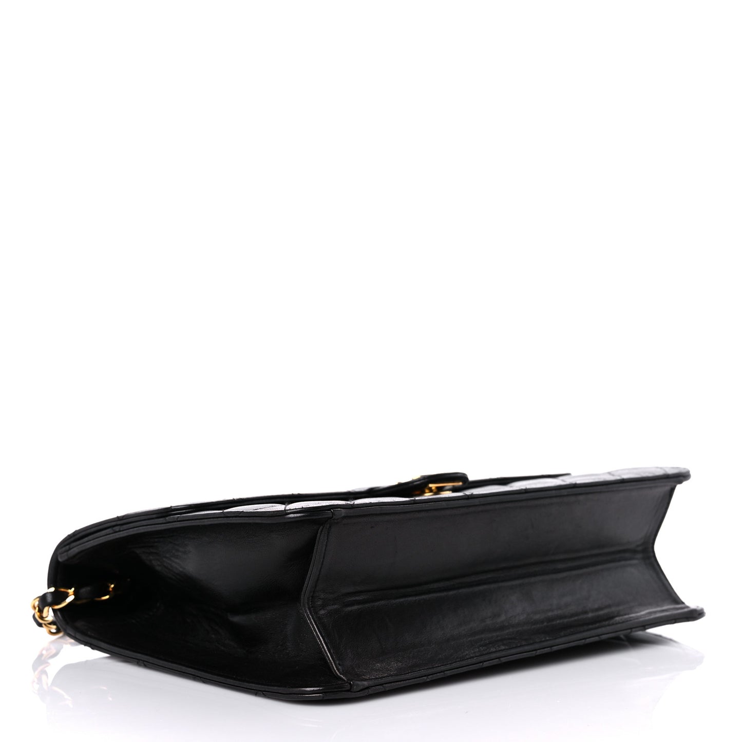 Lambskin Quilted Medium Single Flap Black