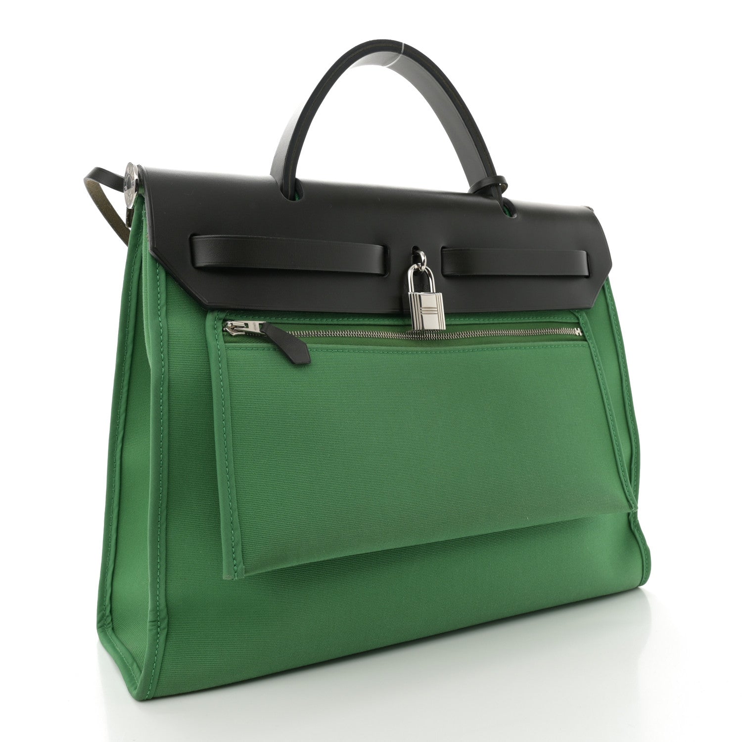 Hermes Vache Hunter Toile Herbag Zip 31 PM Cactus Bleu Indigo 4 of 12