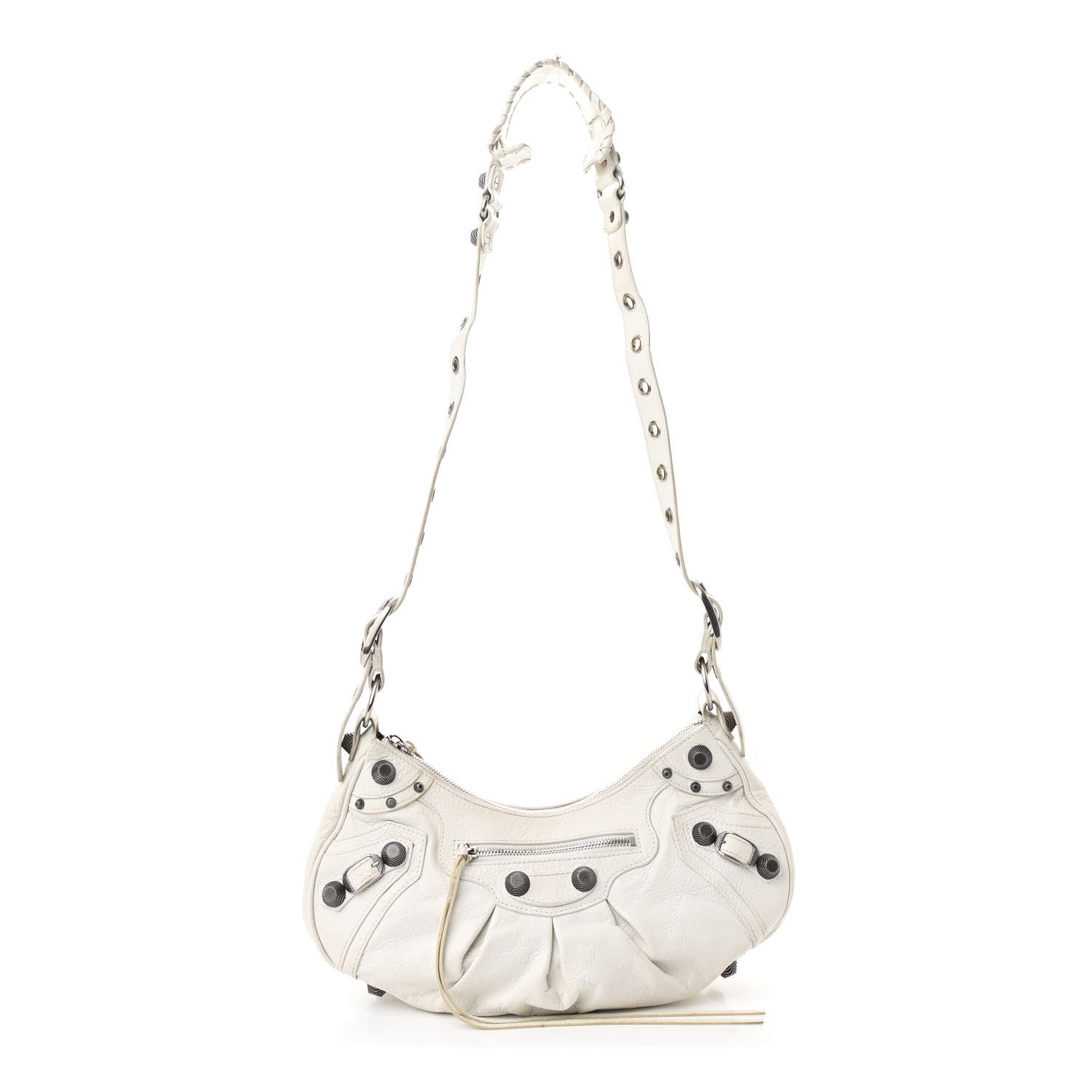 Balenciaga Agneau Arena Small Le Cagole Shoulder Bag Optic White 1 of 13