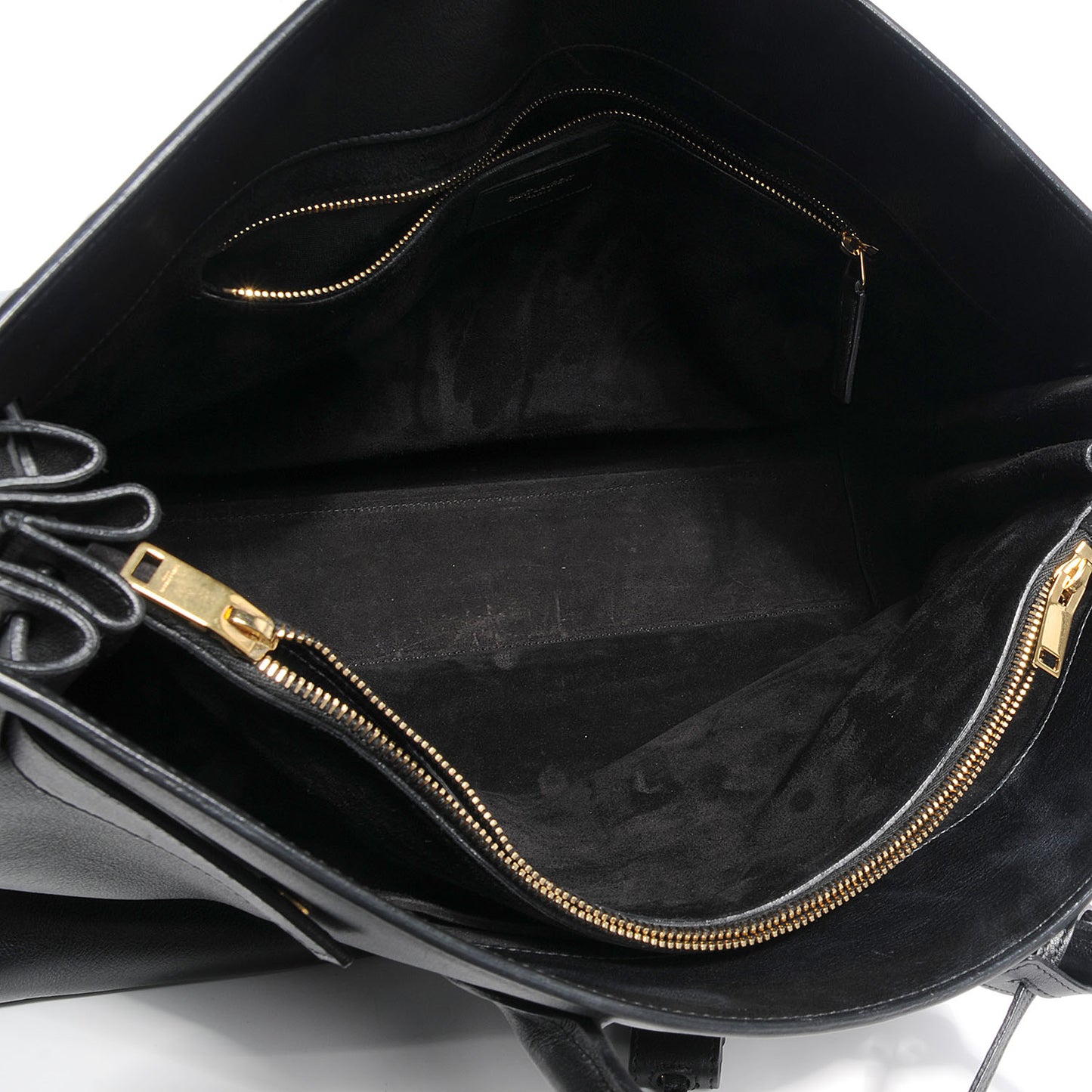 Leather Large Sac de Jour Carryall Black