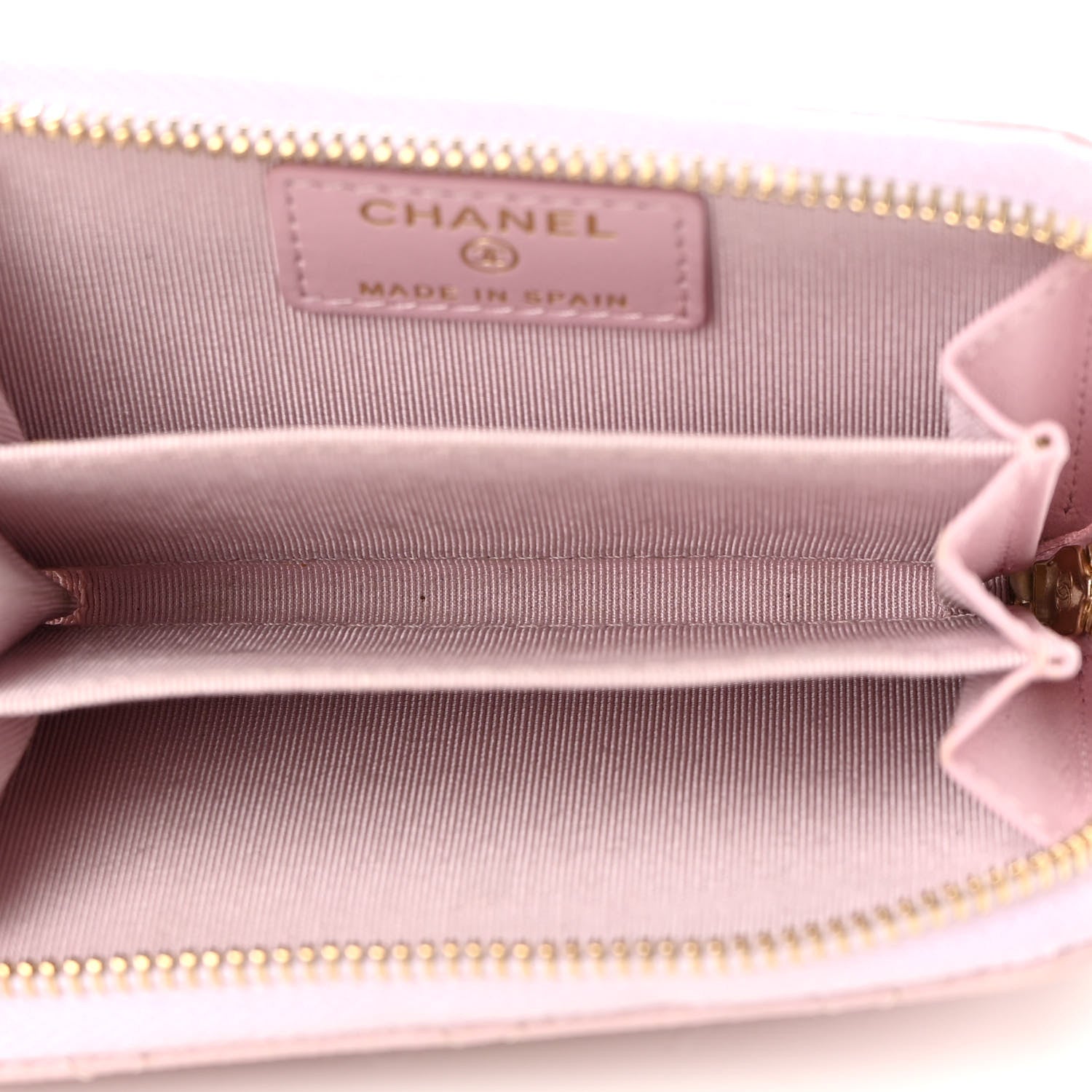 Chanel Caviar Quilted Zip Coin Purse Light Pink 5 of 8