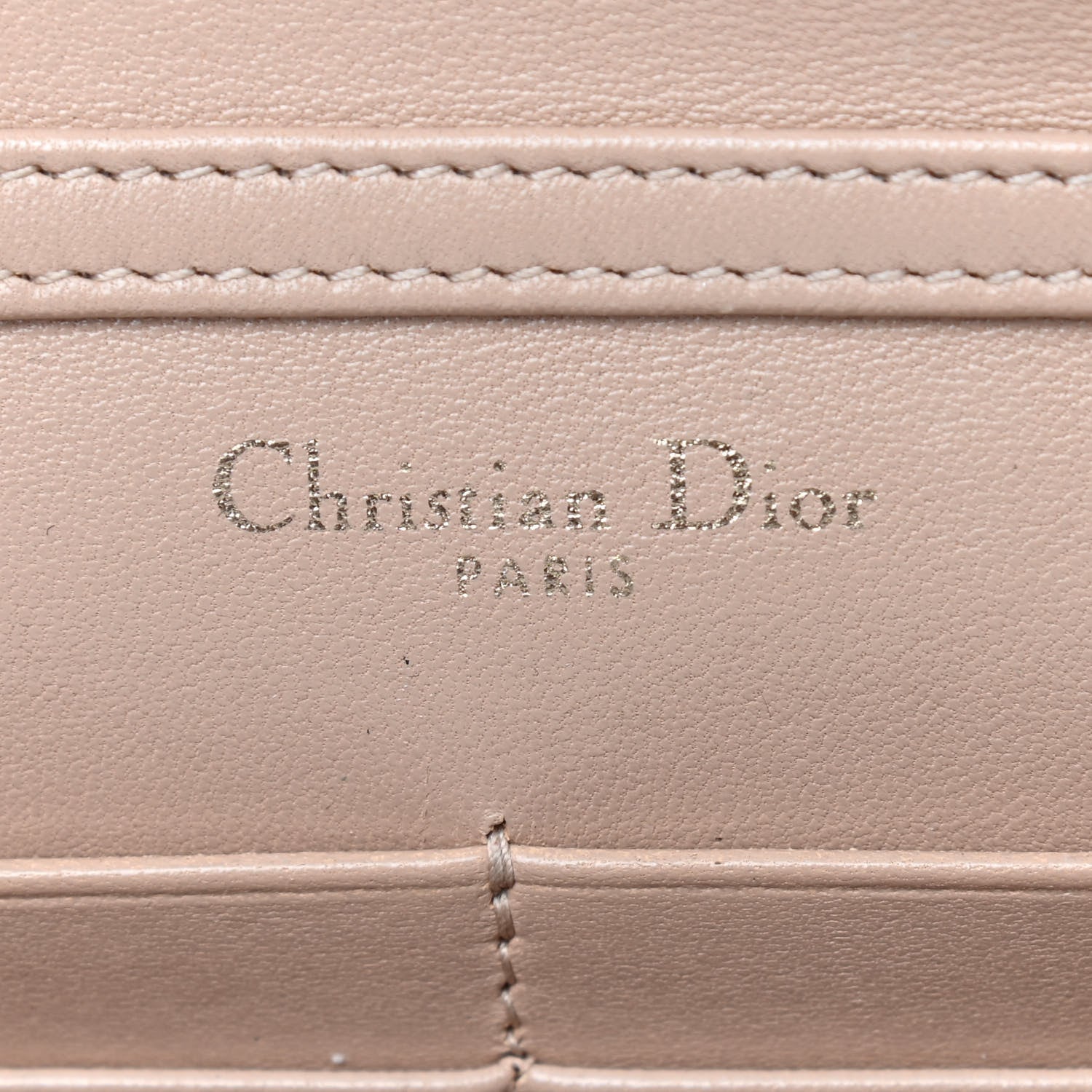Christian Dior Grained Calfskin Diorama Wallet on Chain Pouch Nude 6 of 9