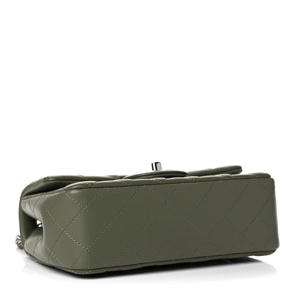 Chanel Lambskin Quilted Mini Rectangular Flap Green 3 of 11
