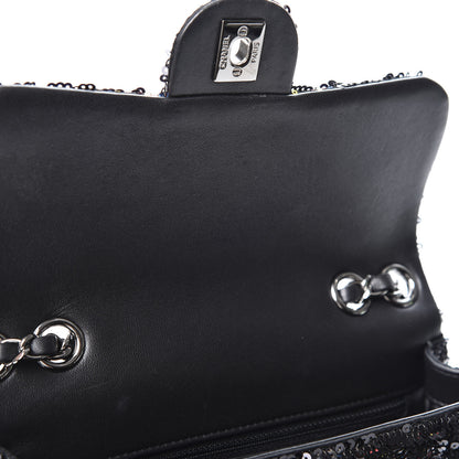 Chanel Sequin Medium Single Flap Multicolor Black 7 of 10