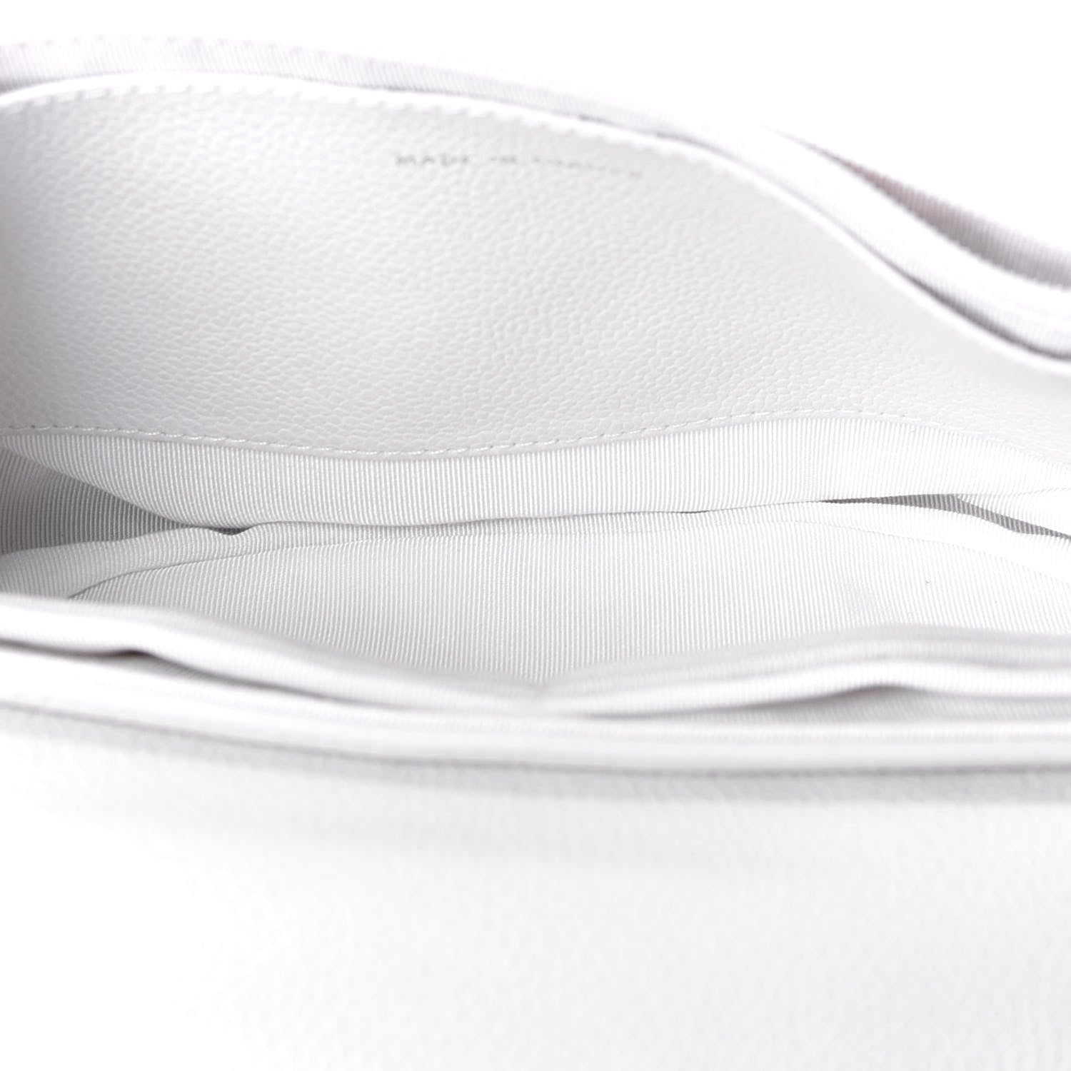 Chanel Caviar Half Moon Wallet On Chain WOC White 5 of 11