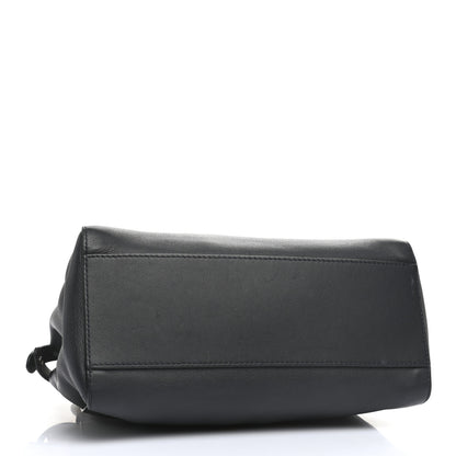 Fendi Vitello Seta Nappa Ribbon Mini Peekaboo Iconic Satchel Blue Notte Camelia 4 of 13