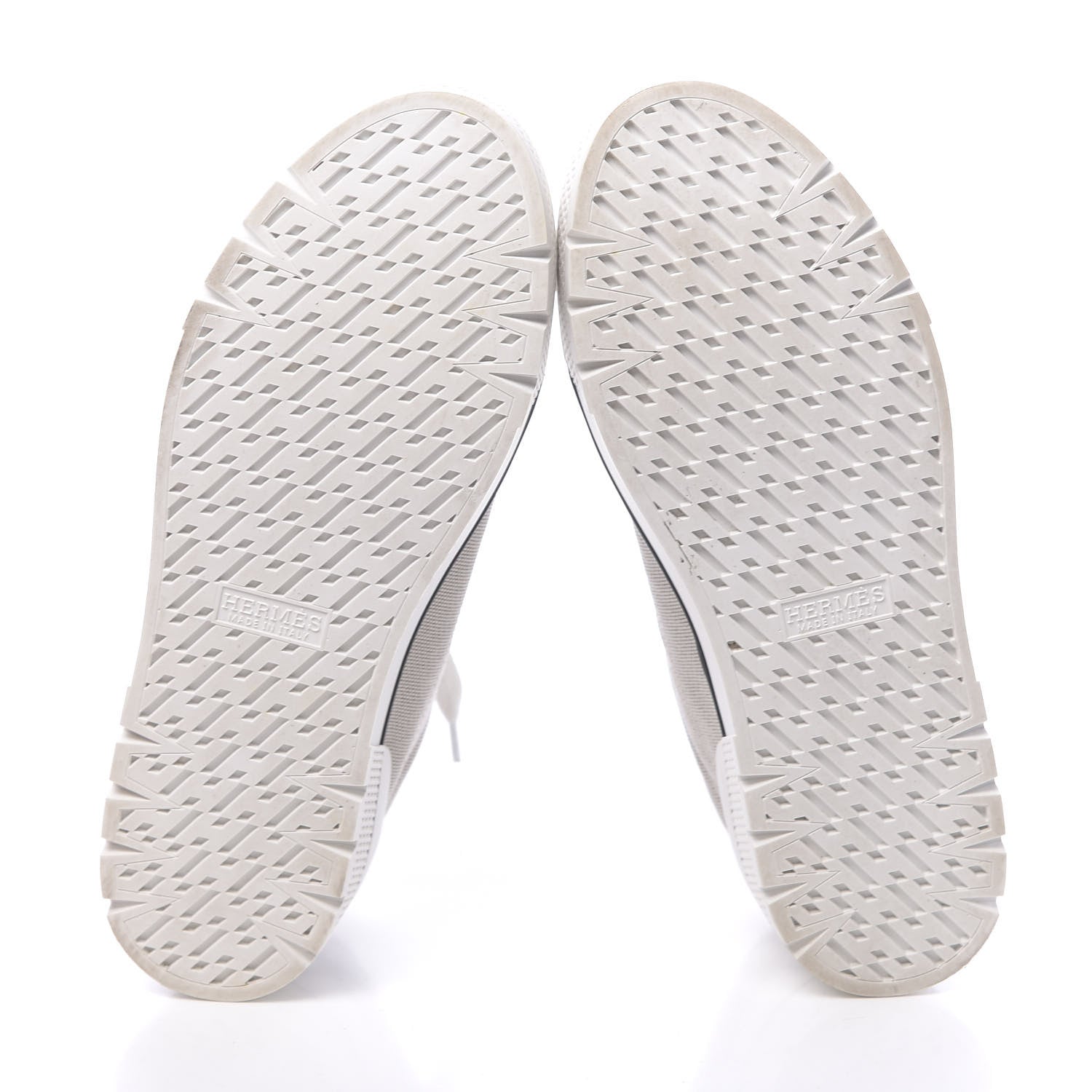 Hermes Canvas Calfskin Womens Voltage Sneakers 36.5 Prunoir White 5 of 9