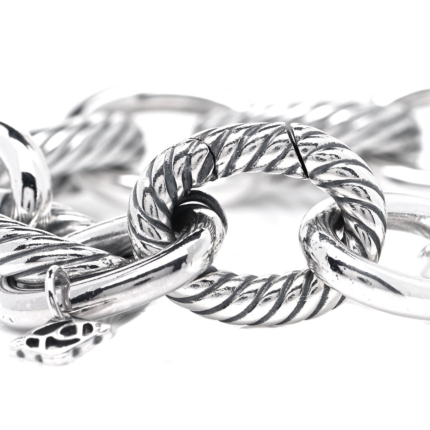 Sterling Silver 17mm Extra Large Oval Link Bracelet