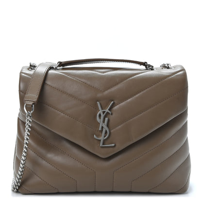 Saint Laurent Calfskin Y Quilted Monogram Small Loulou Chain Satchel Faggio 1 of 10