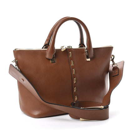 Chloe Smooth Calfskin Medium Baylee Chain Tote Tobacco 3 of 12