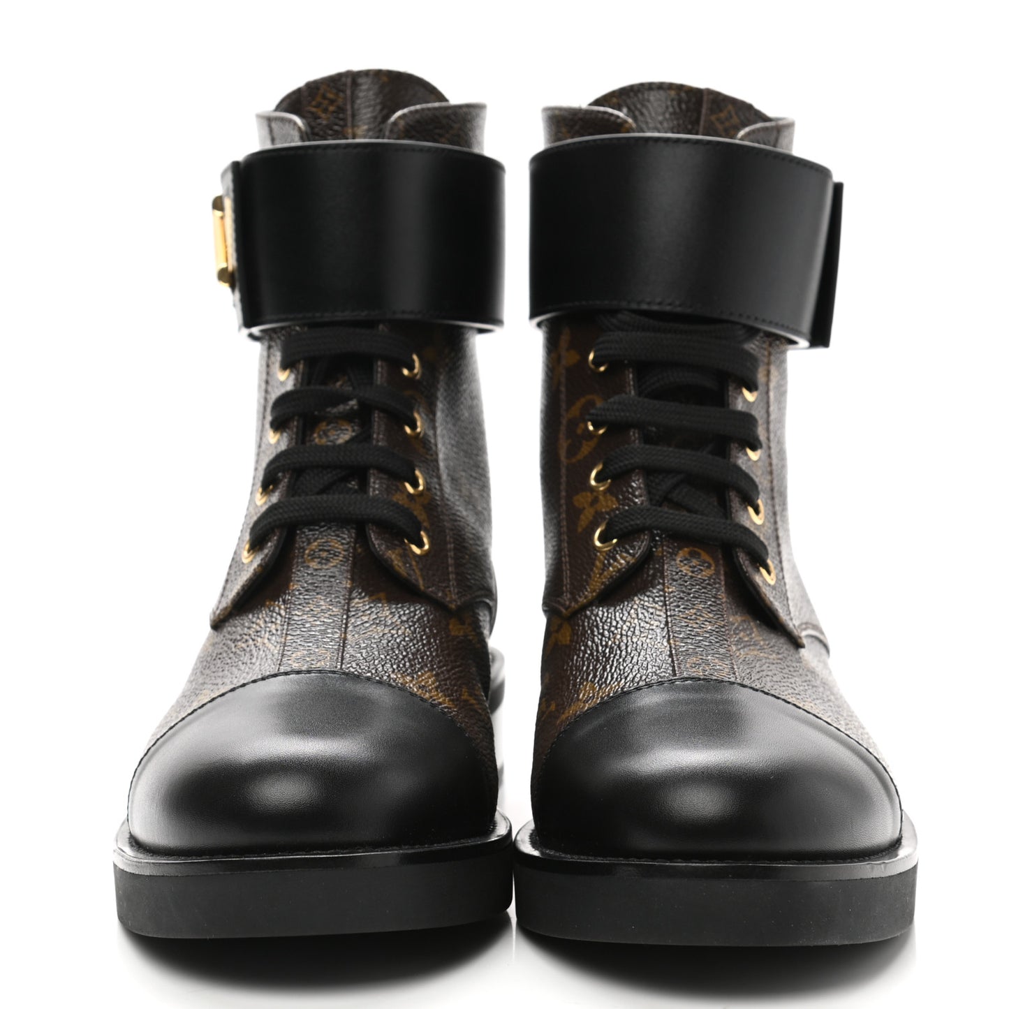 Calfskin Monogram Wonderland Flat Ranger Boots 39.5 Black