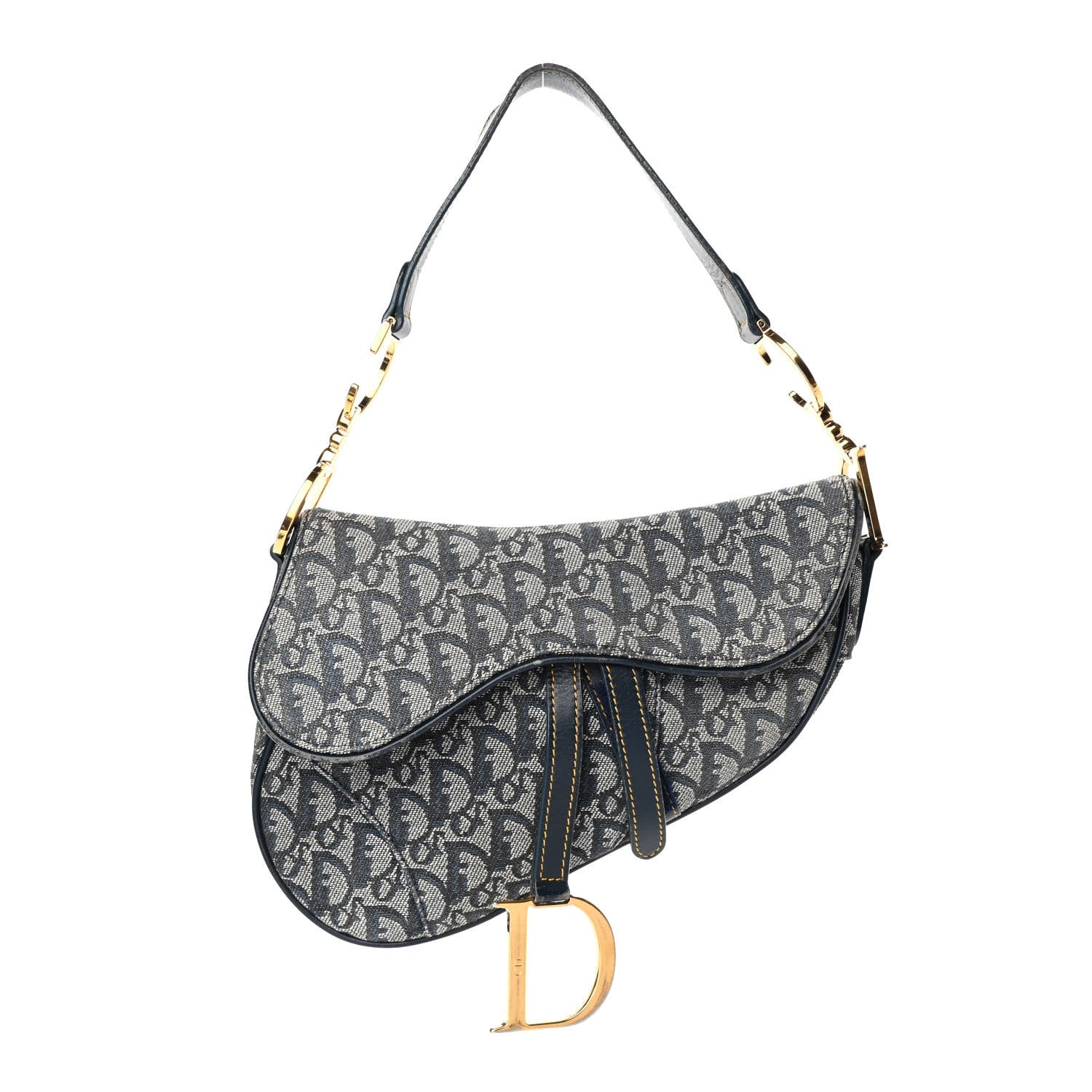 Christian Dior Monogram Saddle Bag Blue 1 of 4