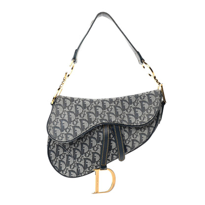 Christian Dior Monogram Saddle Bag Blue 1 of 4