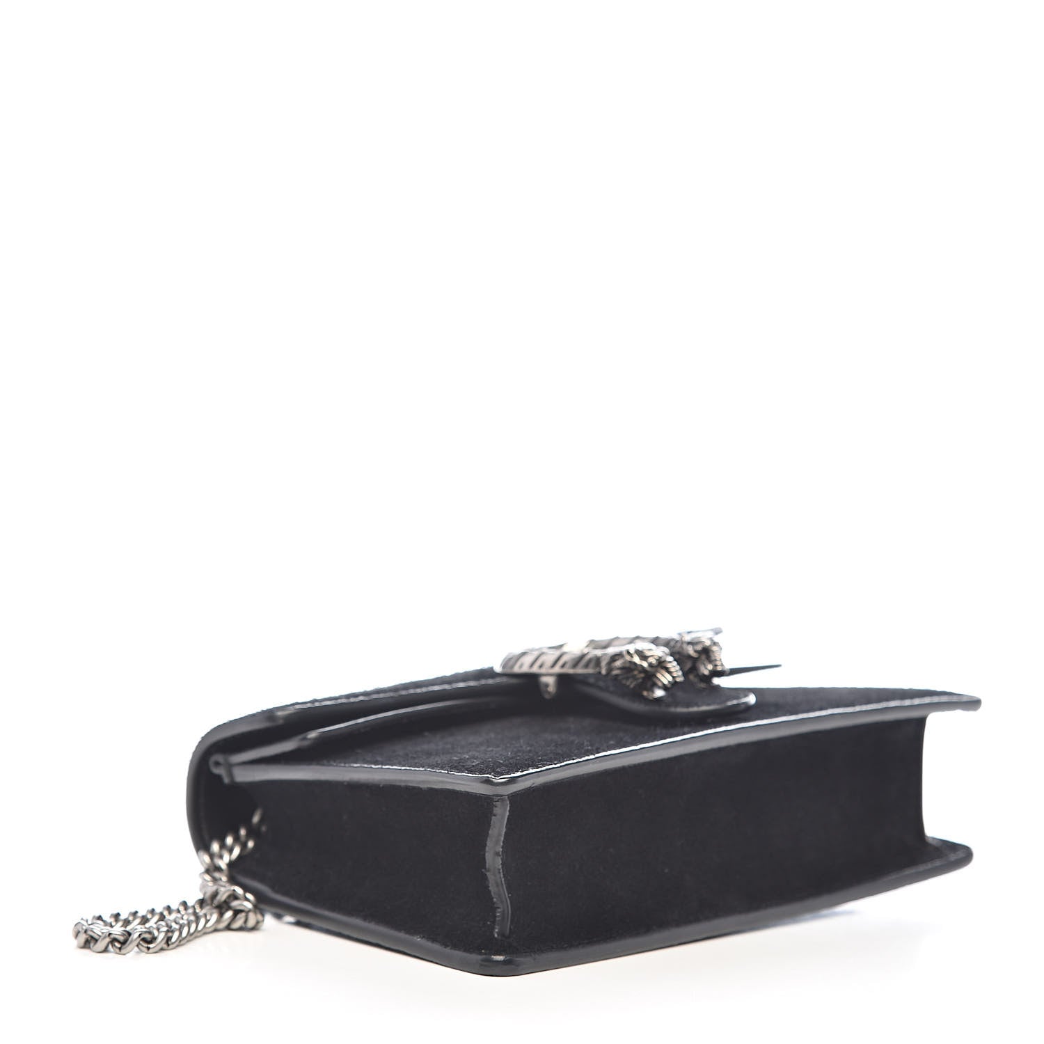 Gucci Suede Super Mini Dionysus Shoulder Bag Black 4 of 11