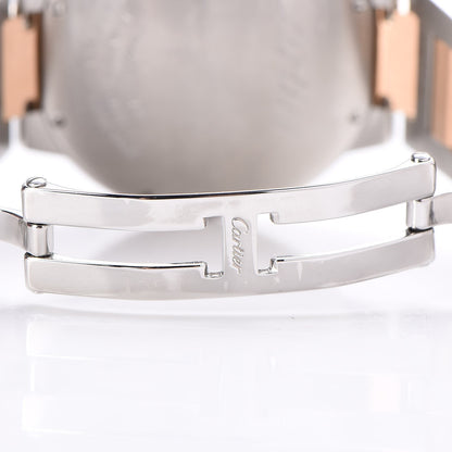 Cartier Stainless Steel 18K Pink Gold 38mm Ballon Bleu De Two Timezone Quartz Watch 5 of 12