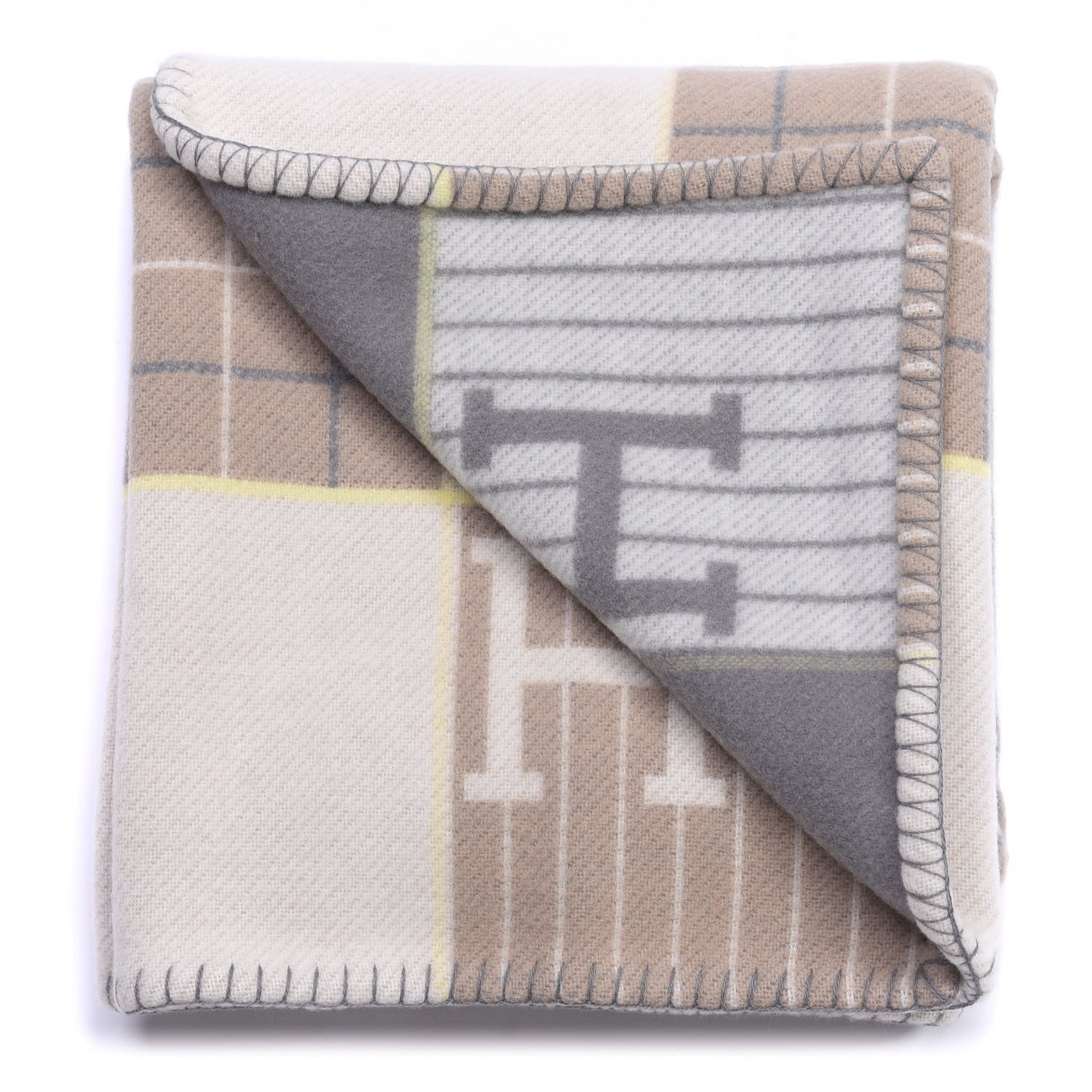 Wool Cashmere Avalon Passe-Passe Blanket Naturel
